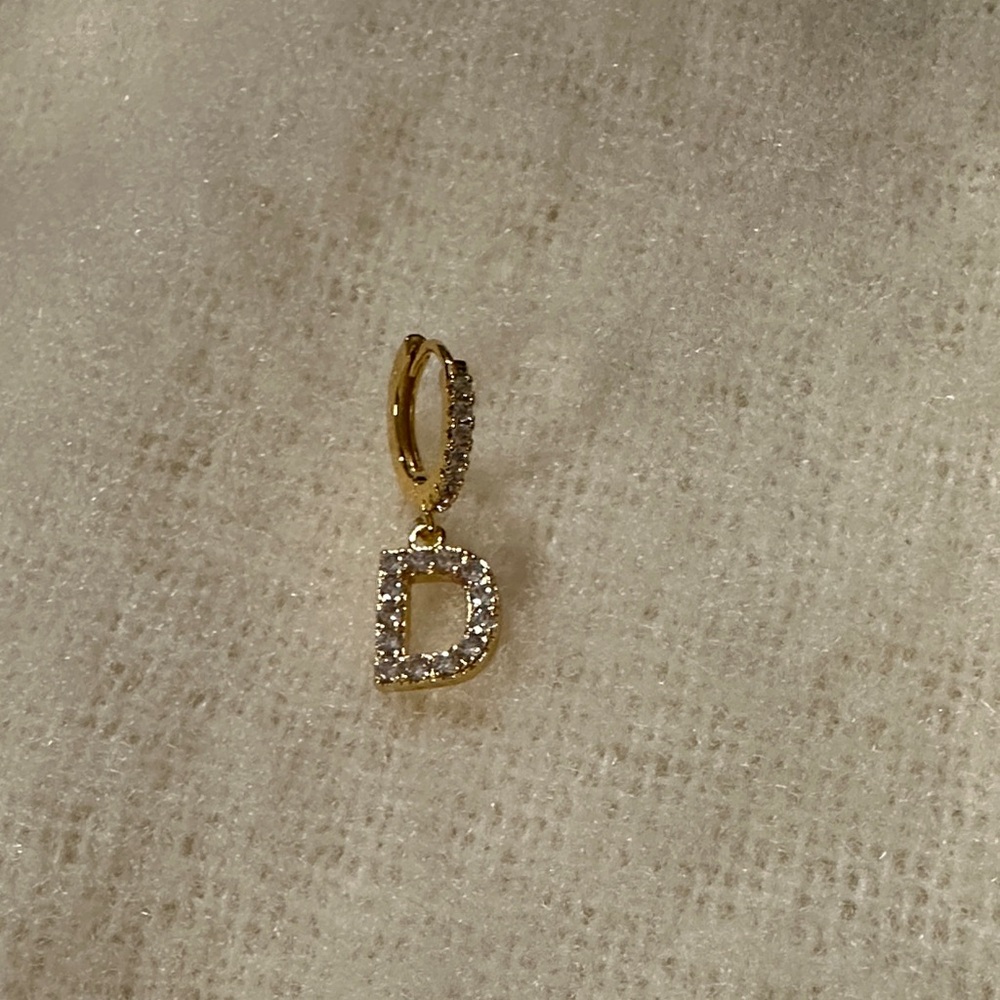 Gold and Silver Initial D Pendant